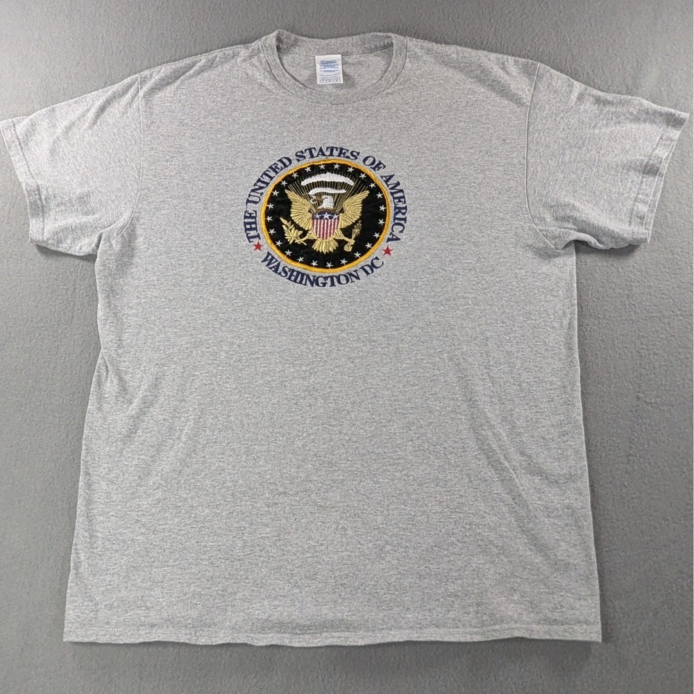 Delta Mens USA Washington DC Seal Graphic T-Shirt Large Gray Heather